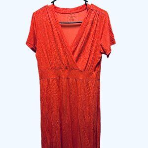 L.L. Bean Red Midi Dress